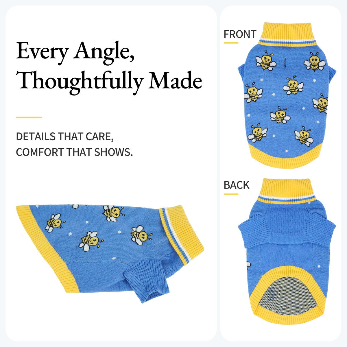 Adorable Bee Dog Sweater (X-Large / Bee)