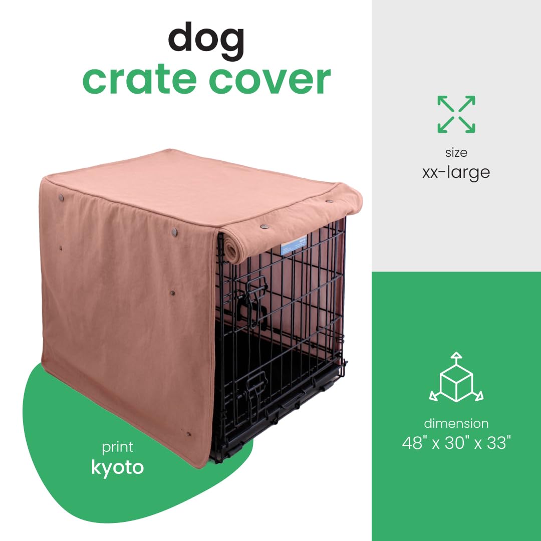 Kyoto Dog Crate Cover (Kyoto / 48.0"L x 30.0"W x 33.0"H)