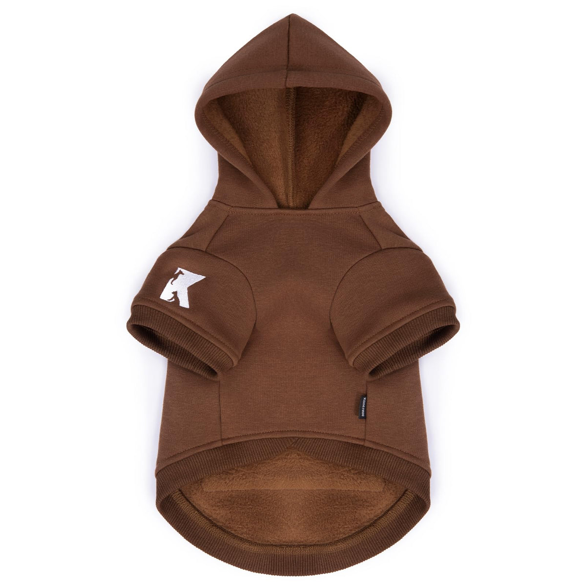 Dog Hoodie & Cat Sweater (4XL-(35~55lb) | Chest(~31") / Brown)