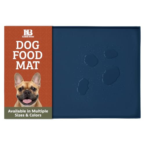 Dog Food Mat Waterproof Cat & Dog Bowl Mat for Food and Water (Extra Extra Large - 30" x 22" / Navy)
