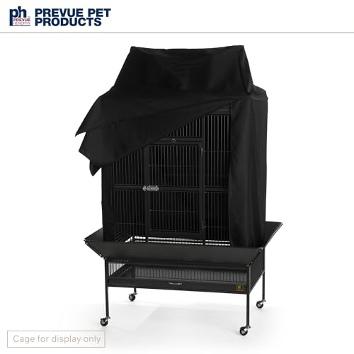 Large Playtop Bird Cage Cover (Black / 36.0"L x 24.0"W x 49.0"H)