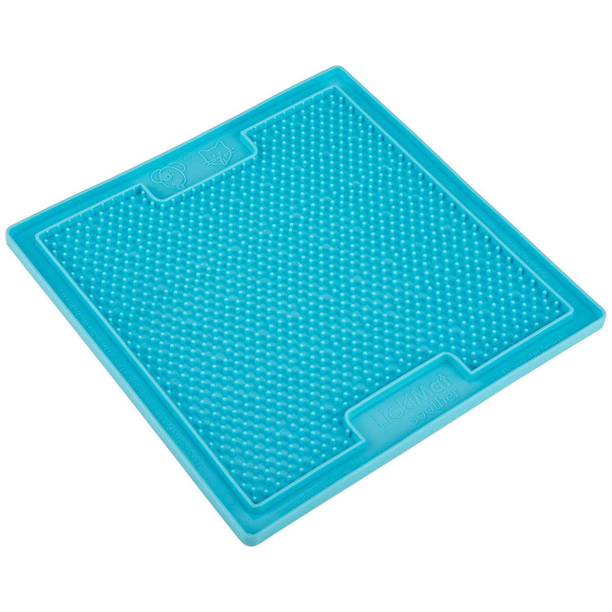 Classic Soother Slow Feeder for Dogs Lick Mat Boredom Anxiety Reducer Perfect for Food Treats Yogurt Liquid Food Peanut Butter Fun Alternative to a Slow Feed Dog Bowl (Turquoise)