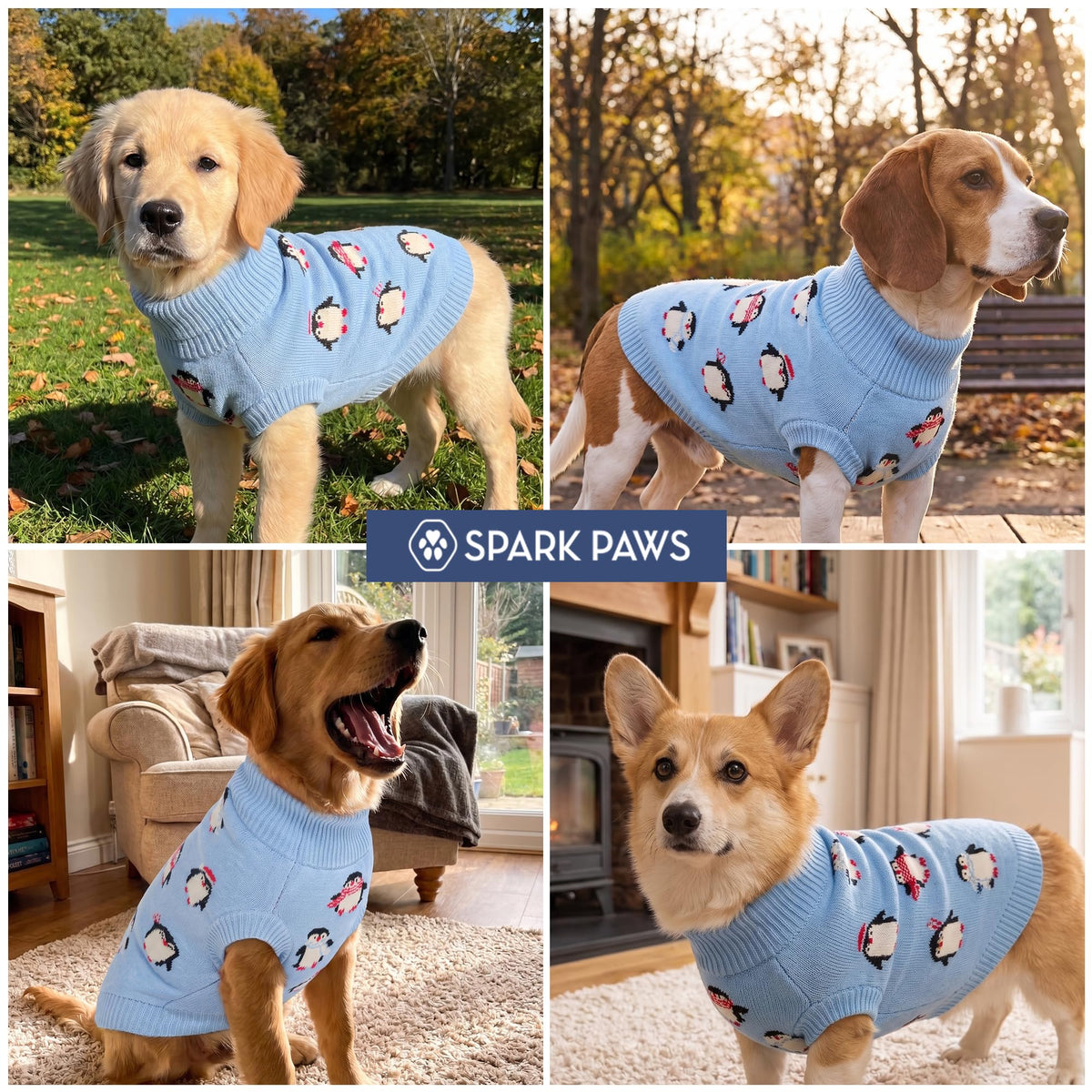 Knit Dog Sweater (Penguins / 4XL)