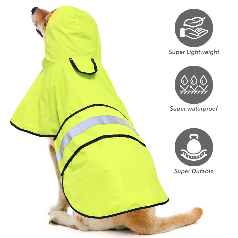 Reflective Dog Raincoat (Neon Green / XX-Large)