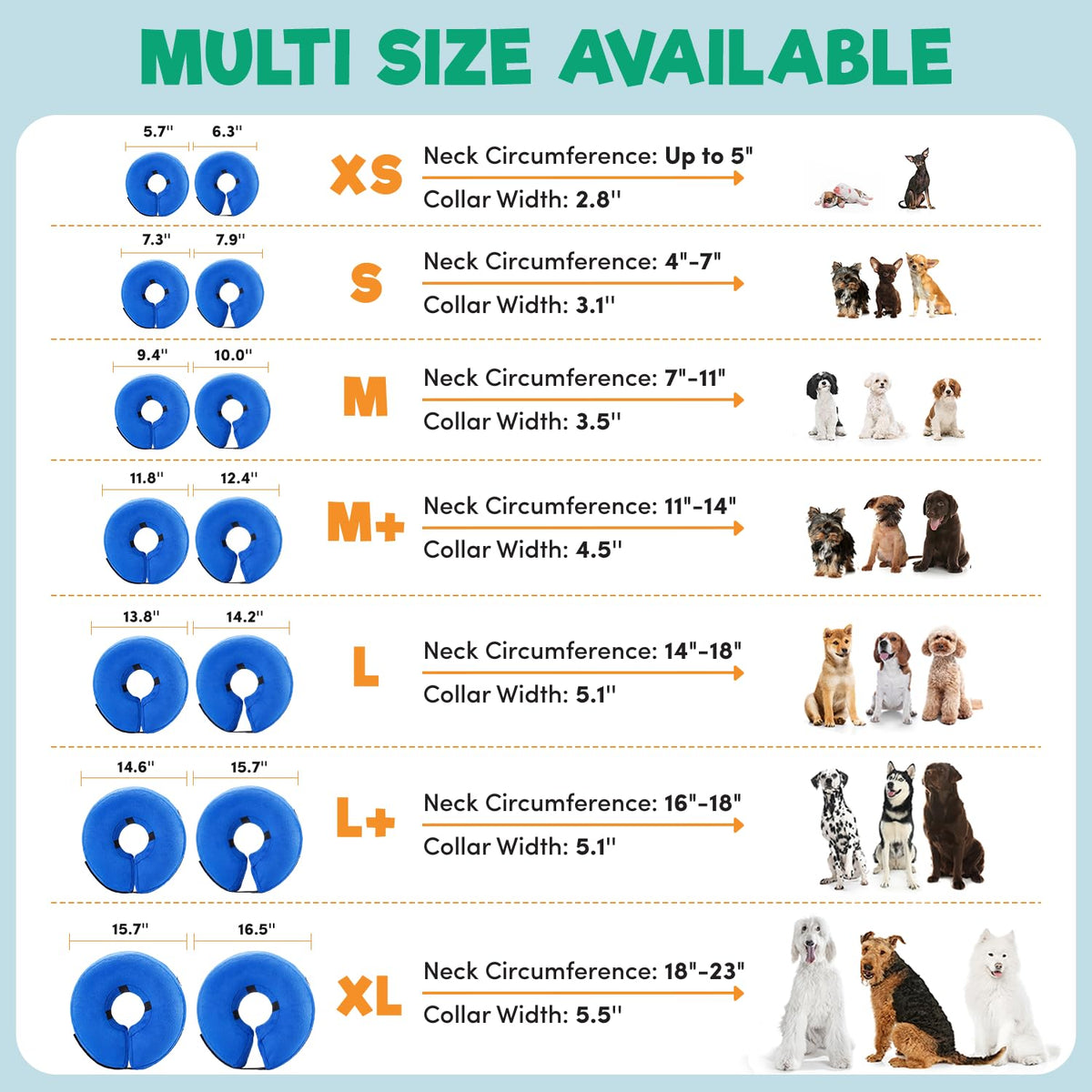 Inflatable Dog Cone Collar Alternative After Surgery Small (Grey / Small [Neck:4"-7"])