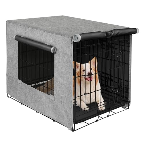 Dog Crate Cover (42.9"L x 28.3"W x 30.3"H / Grey)