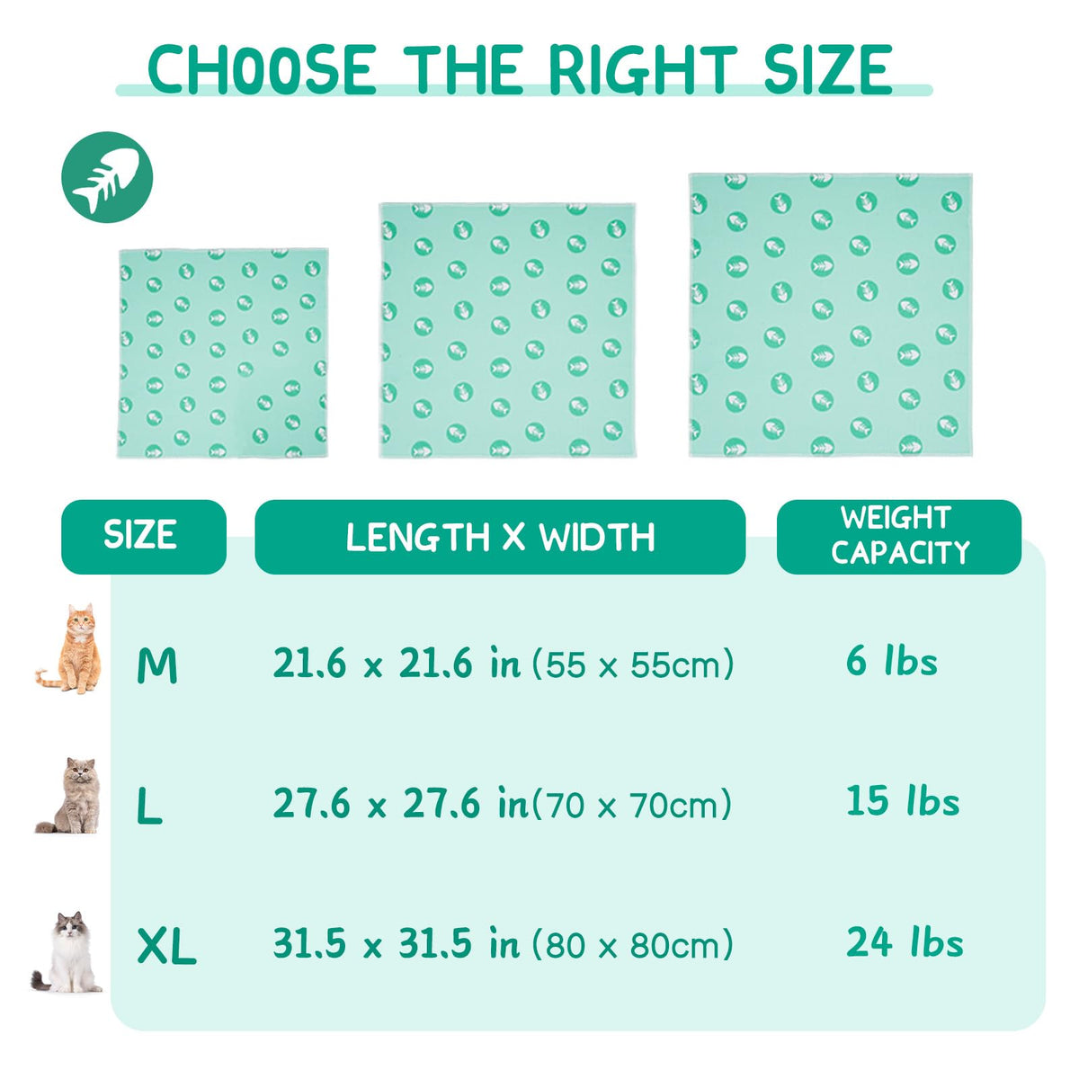 Cat Grooming Wrap for Nail Trimming (L-27.6in ( Weight:＜ 17lbs ) / GreenBone)