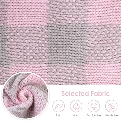 Dog Sweater Dress Plaid Knitwear for Small Dogs Girl Christmas Clothes (Grey / Small)
