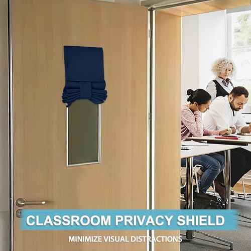 Classroom Door Window Cover (Navy / 8"W x 36"L (Pack of 1))
