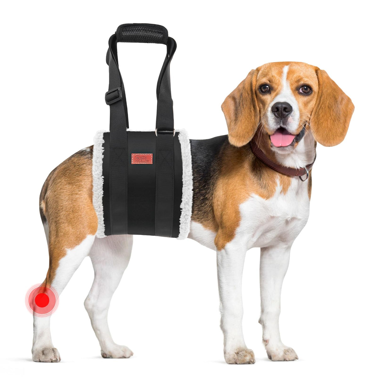 Adjustable Dog Sling for Medium Dogs Soft Post (Black / Medium)