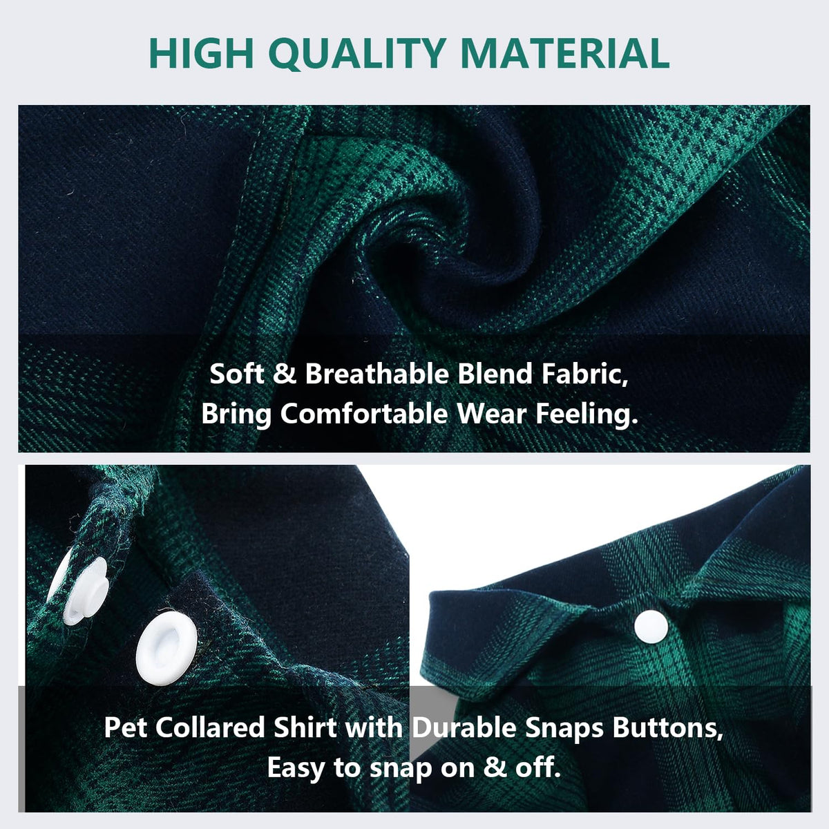 Dog Shirt Koneseve Pet Plaid Polo Clothes Shirt T (XS-(2~4lb)-Chest~11" / Green)