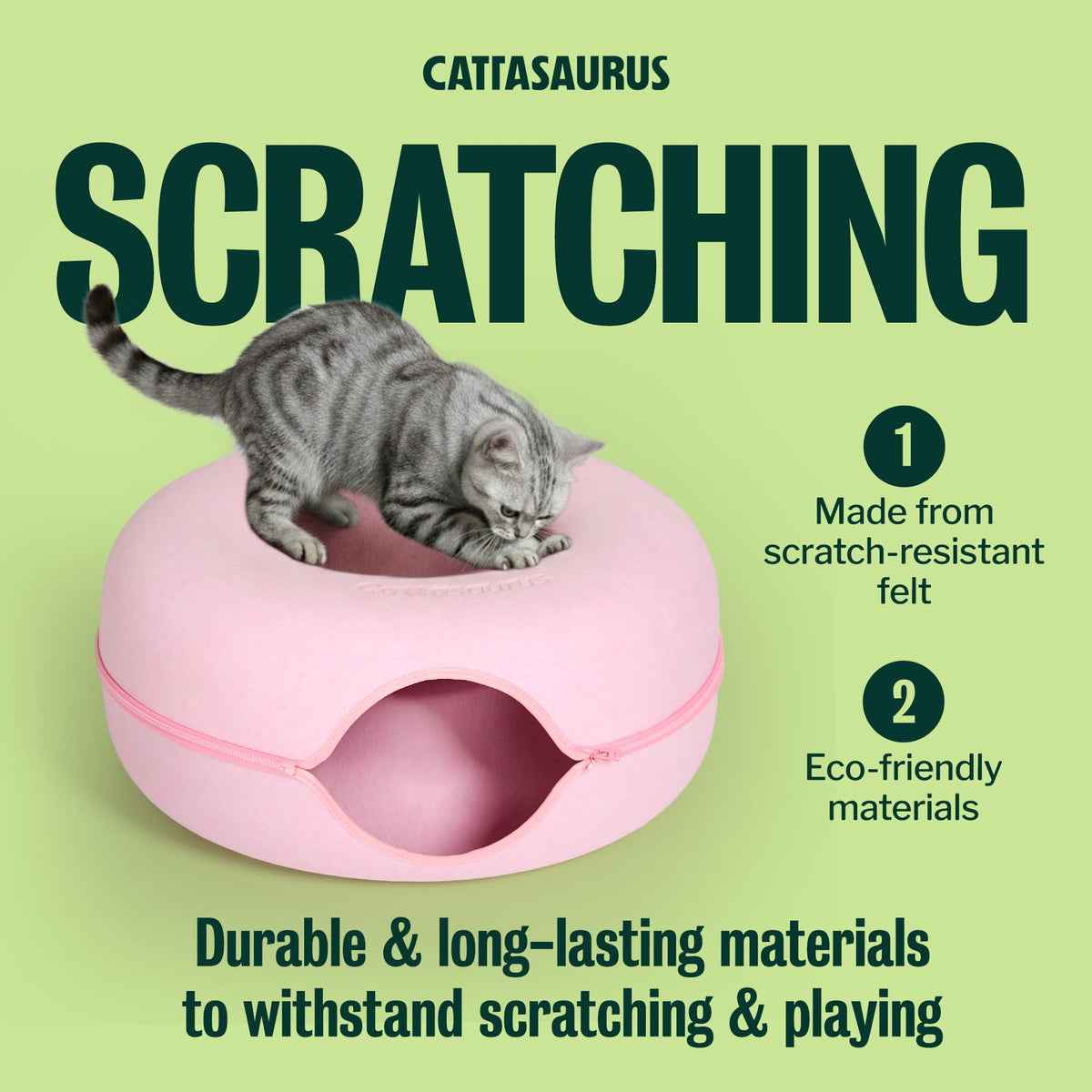 Peekaboo Cat Cave Donut for Multiple & Large Cats up to 30 (Pink / Large)