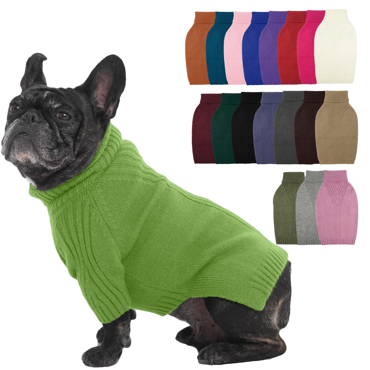 Small Dog Sweater (Grass Green / Large)