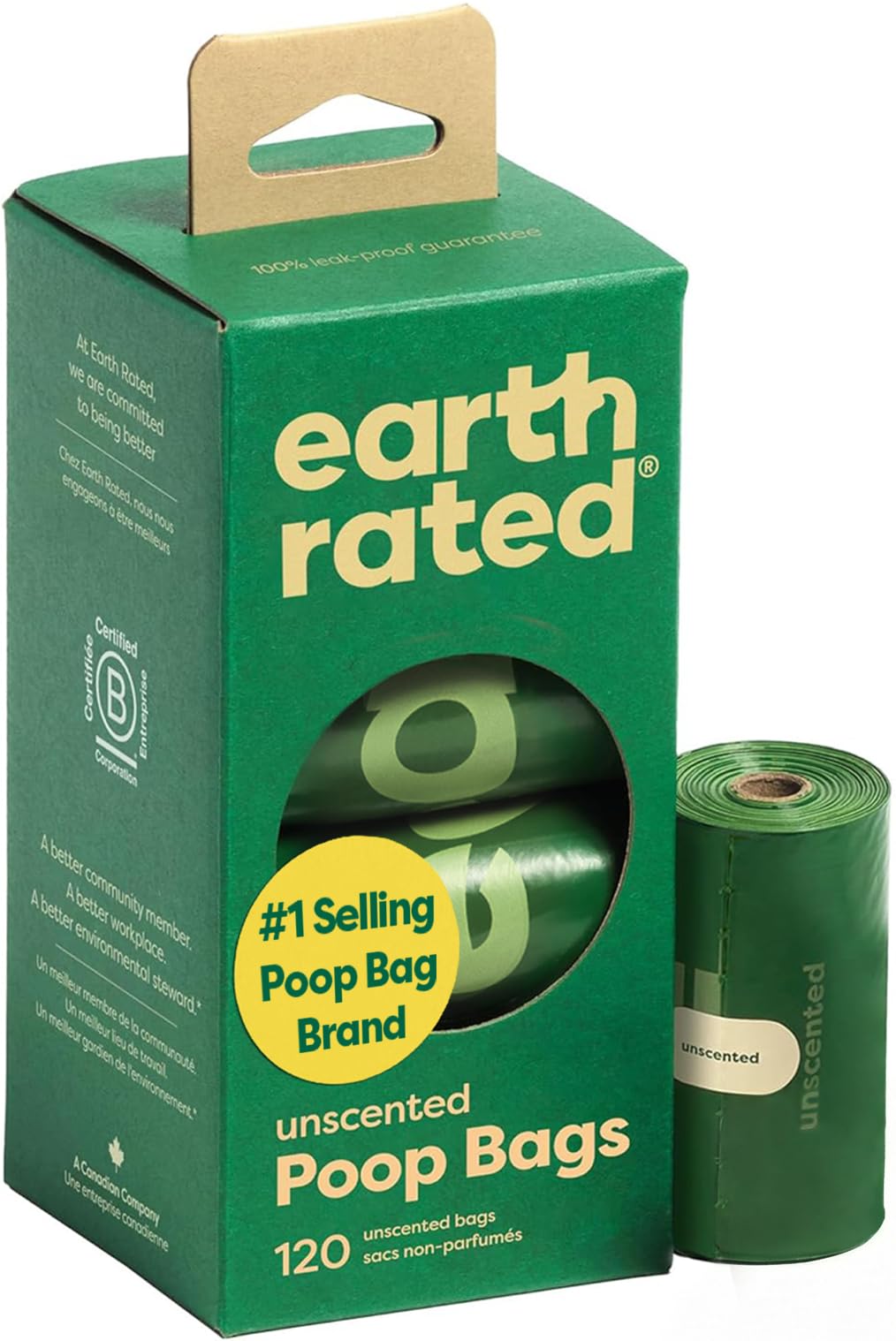 Dog Poop Bags on Refill Rolls (1 Count (Pack of 120))