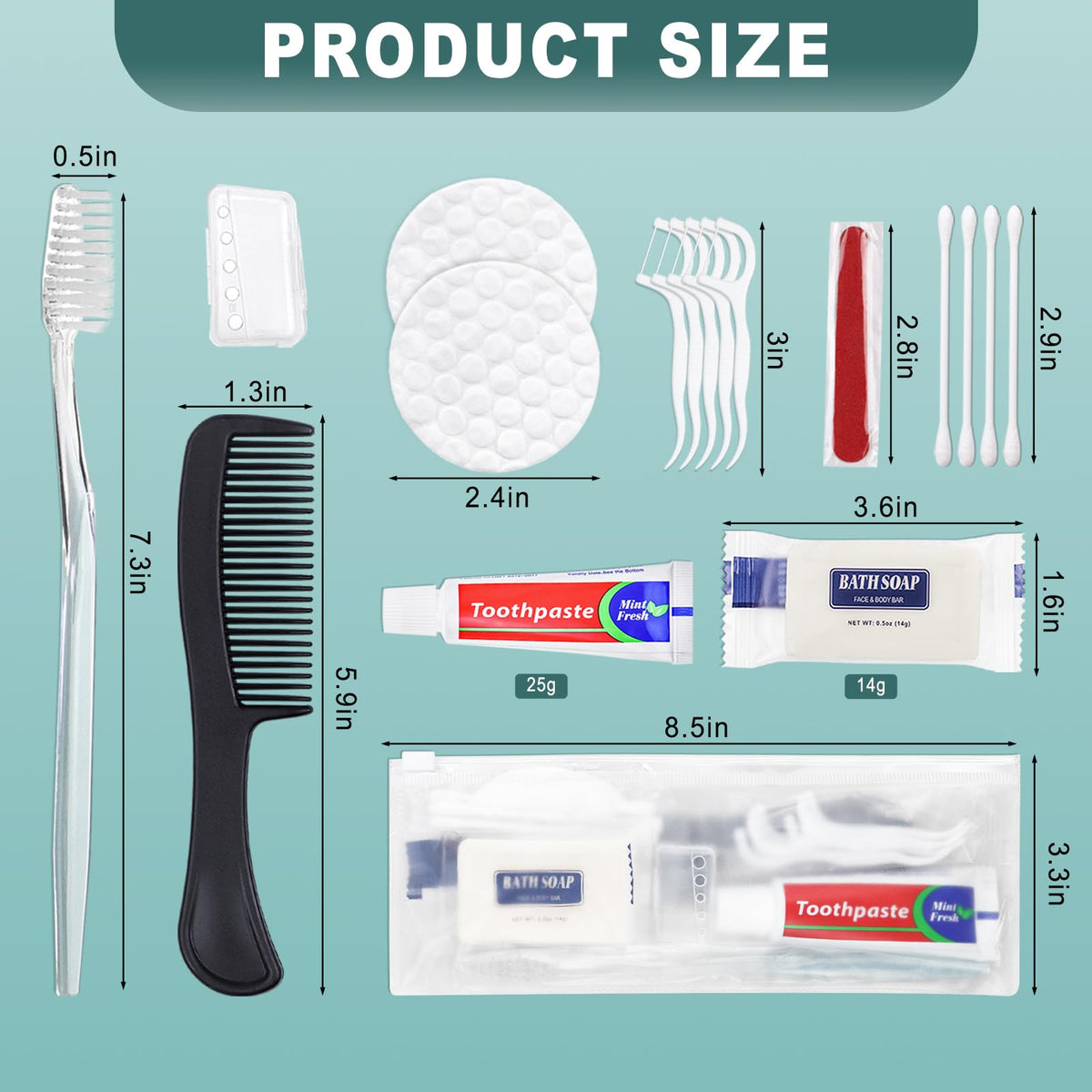 50 Sets Personal Hygiene Kit Bulk