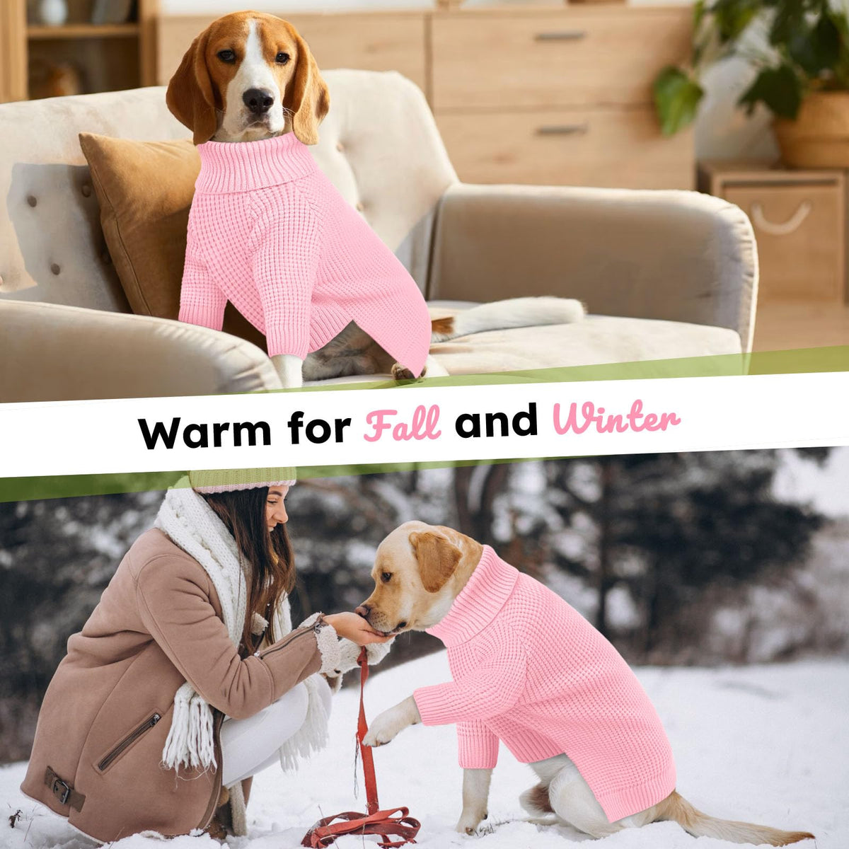 Large Dog Sweater (Pink / XXX-Large)