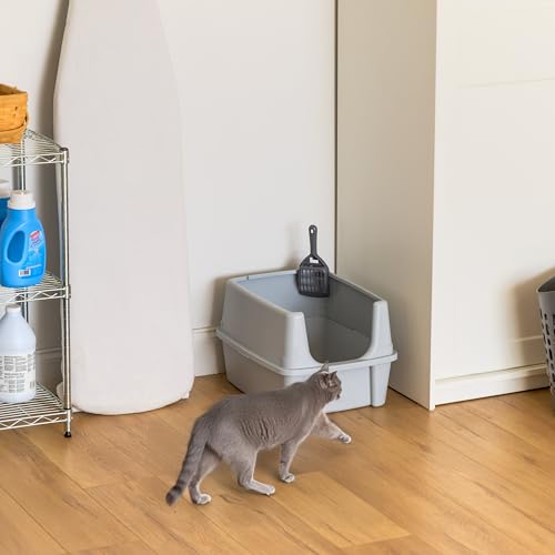 High Sided Cat Litter Box (Large / Gray)