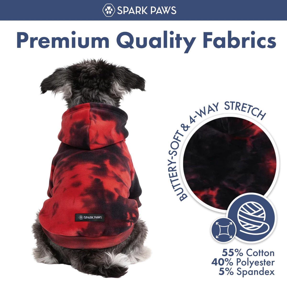 Dog Hoodie Buttery (Red & Black / Small)