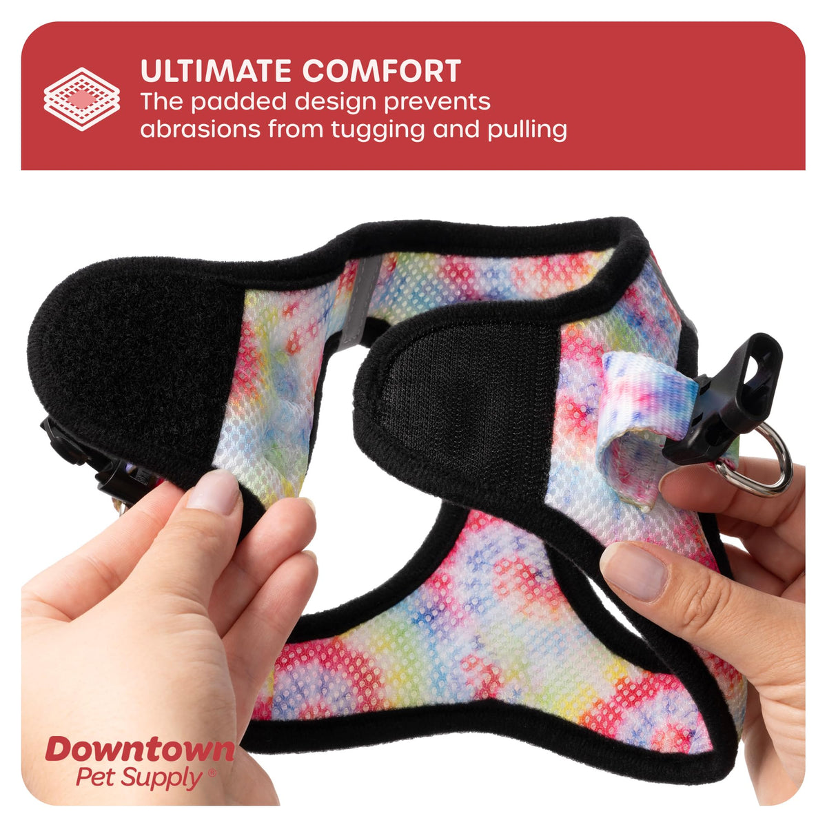 Step in Dog Harness (Small / Tie Dye Traditional)