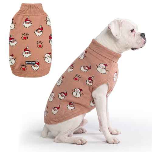 Christmas Knit Dog Sweater (Santa & Rudolph / 3XL)