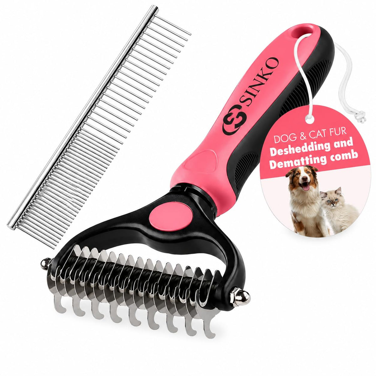 Shedding Brush for Dog and Cat (Brush pink)