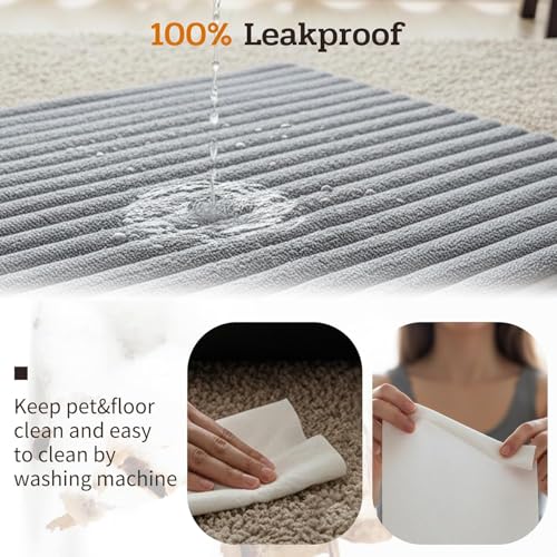 Soft Plush Fluffy Self Warming Thermal Pet Mat for Dogs and Cats (Misty Gray / X-Large (45'' X 28'' X 1''))