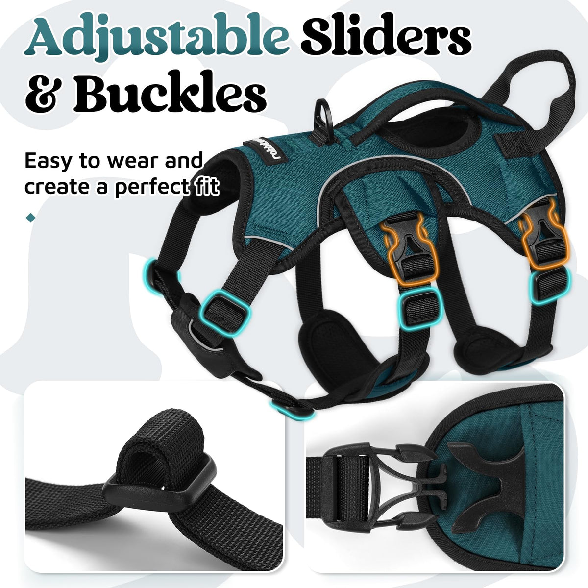 Escape Proof Dog Harness for Small (Dark Green / Small)