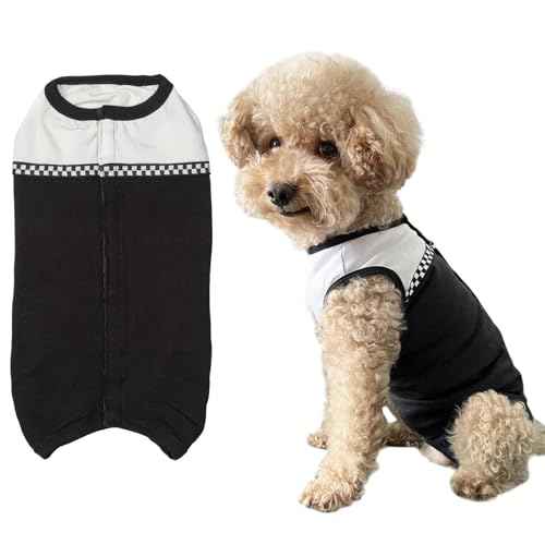 Dog Surgical Suit (Large / black and white)
