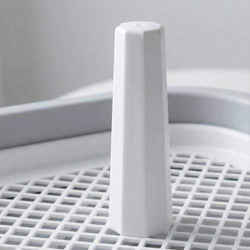 Indoor Dog Potty Tray for Small Dogs & Puppies (Light Gray)