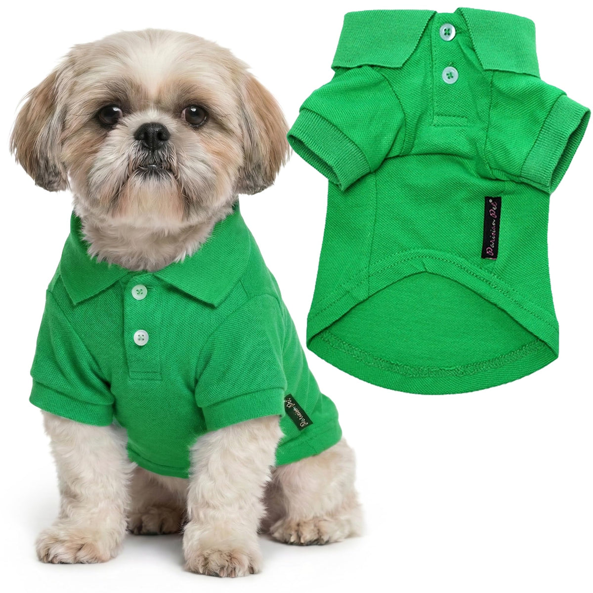 Dog Polo Shirt (M / Green Polo)