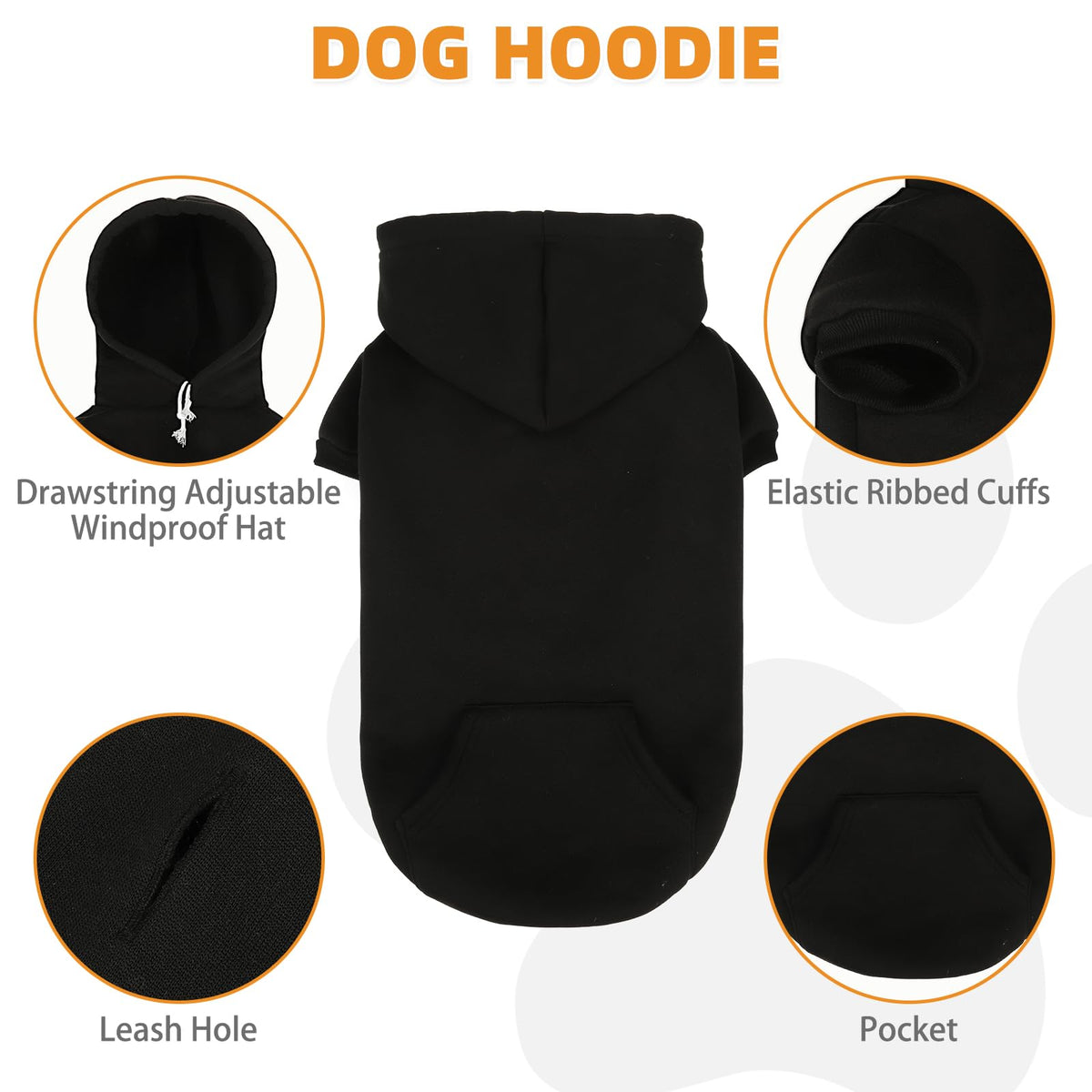 Dachshund Dog Hoodie (Dachshund Black / Large)