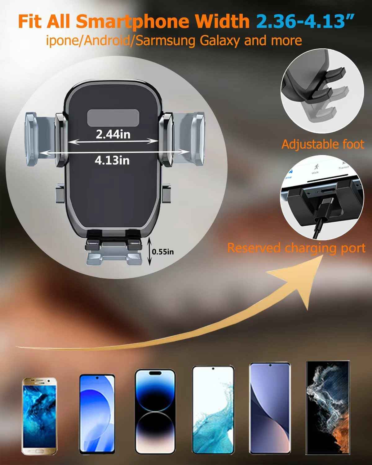 Cup Phone Holder for Car (Black)