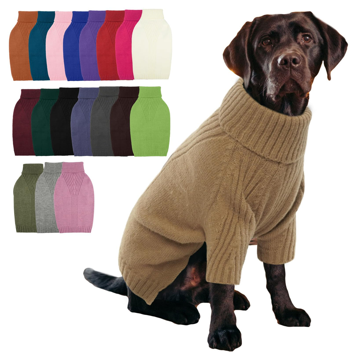 XXL Dog Sweater (Camel / XX-Large)