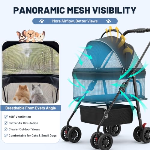 Dog Stroller for Small Dogs (Natural Black)