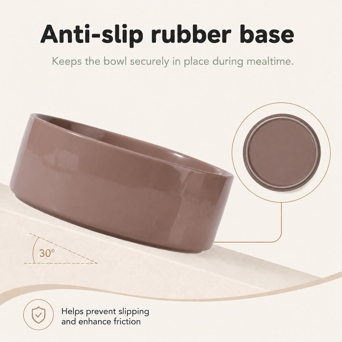Ceramic Dog Bowls (Brown Coffee)