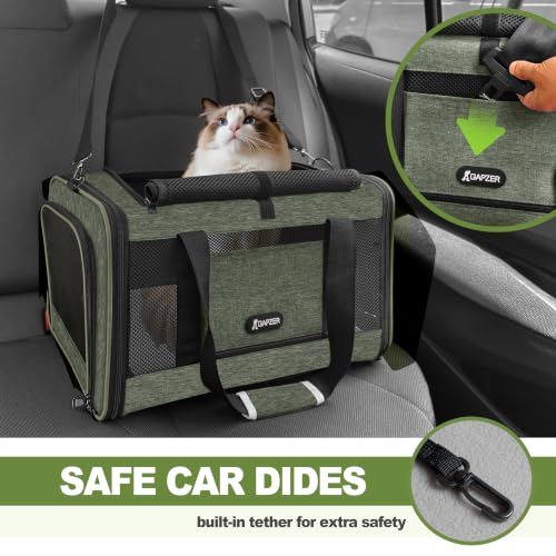 Medium Cat Carrier Bag Lightweight (Olive / 18.0"L x 11.0"W x 11.0"H)