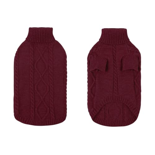 Small Dog Sweater for Small Dogs Girl (X-Small / Burgundy)