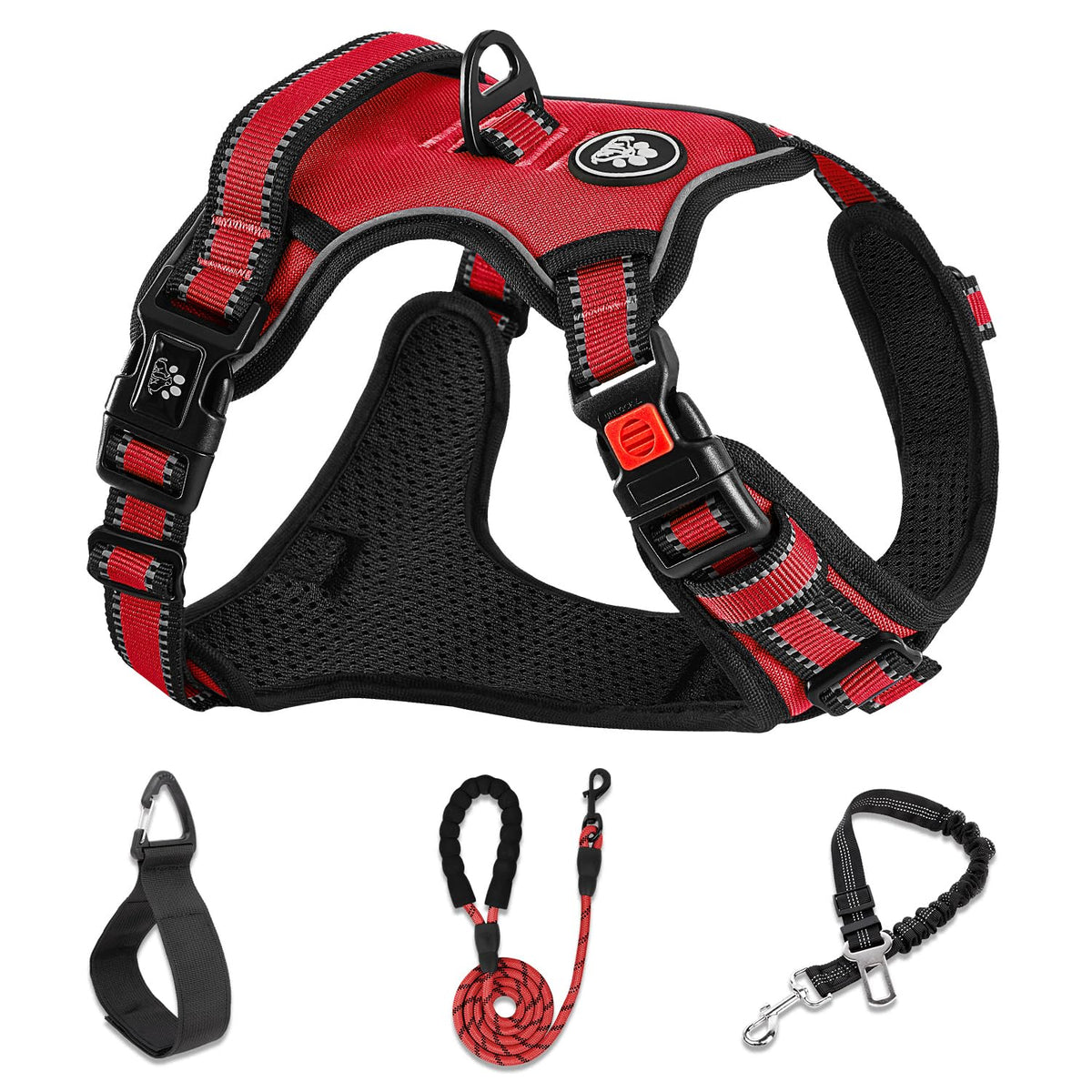 Dog Harness for Medium Sized Dog (Red / Medium)