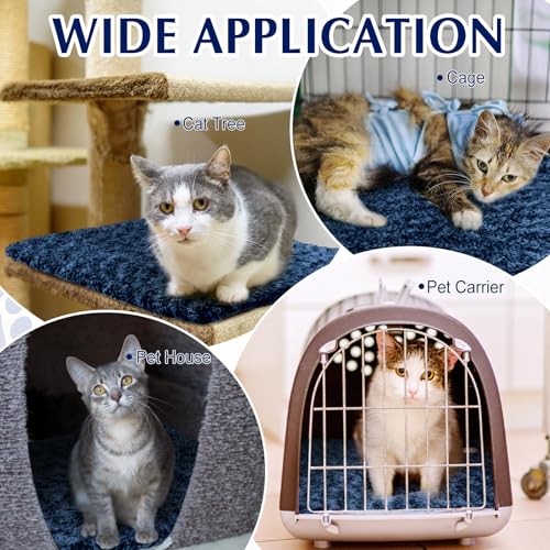 4 Pack Self Warming Cat Mat for Pets (16 x 20 Inch / Blue)
