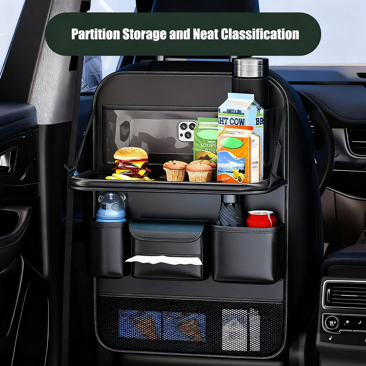 1 Pack Car Organizer (Brown 1-piece set)