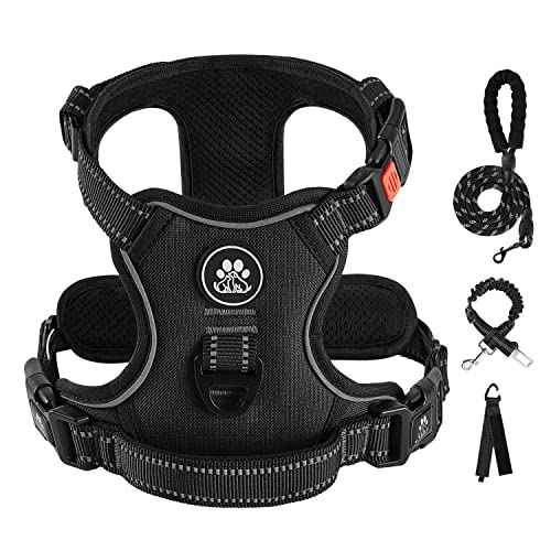 No Pull Dog Harness for Large Dogs (Brown / X-Large)