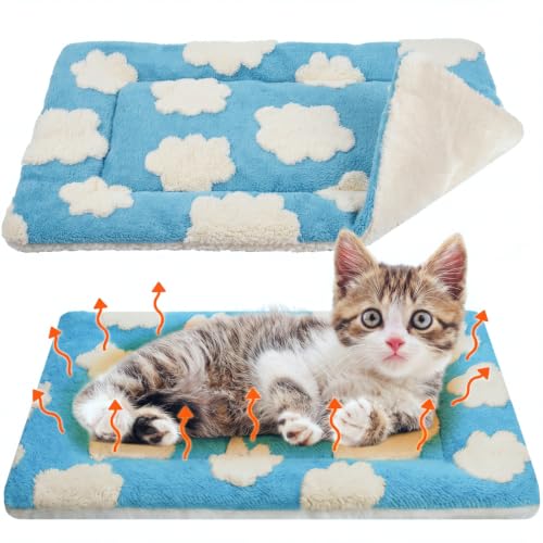 2 Pack Self Warming Cat Mat (Blue, White / 21" X 14")