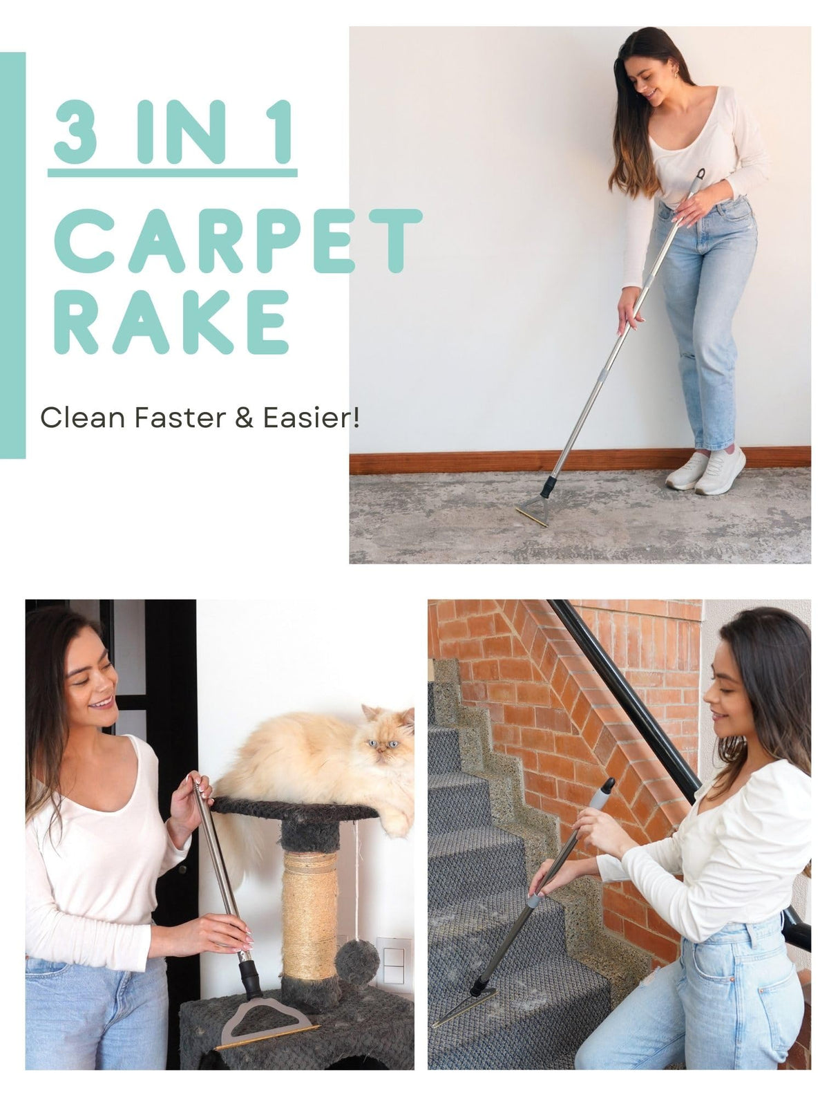 Pet Hair Remover for Carpets (Long)