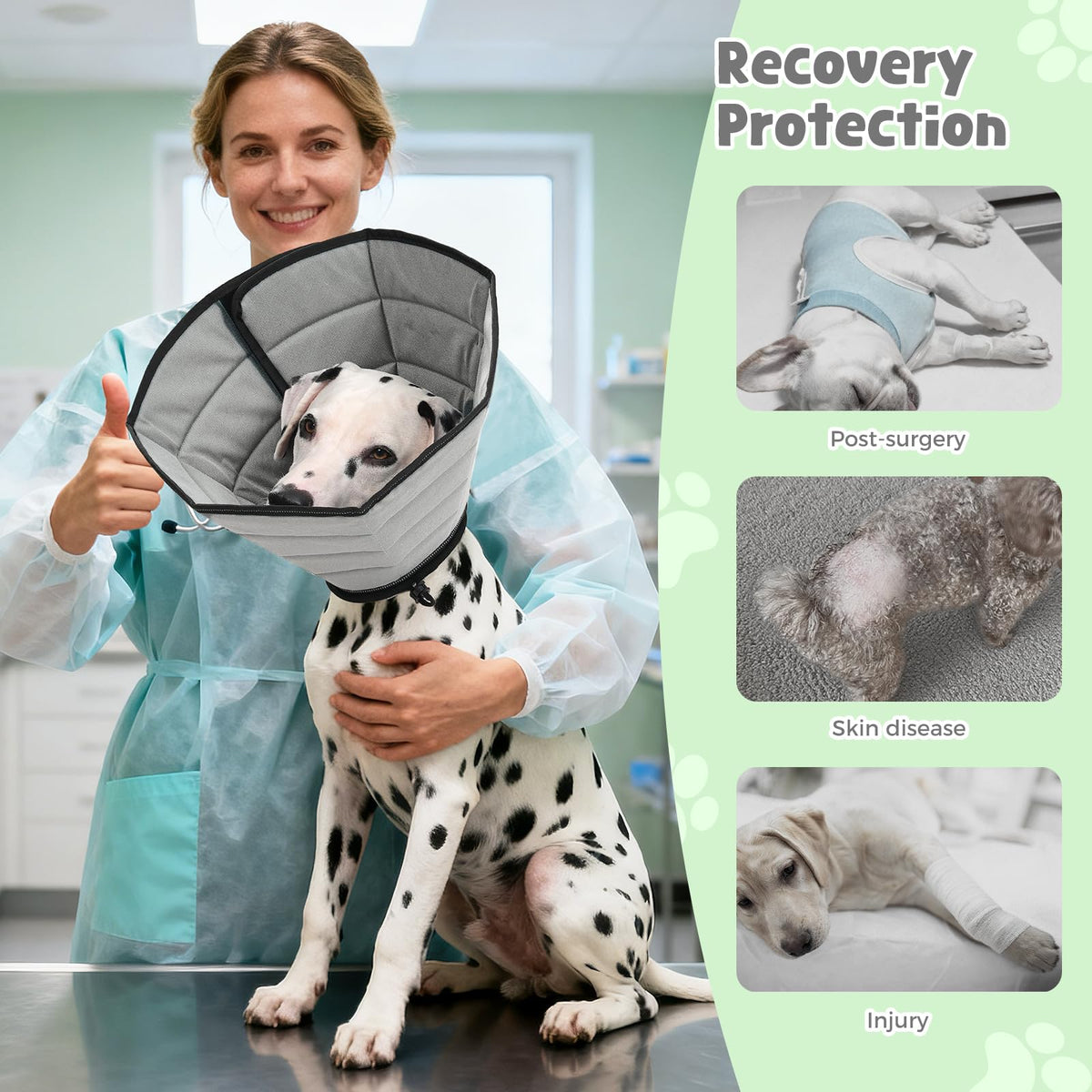 Soft Dog Cone Drawstring (Grey / XL)