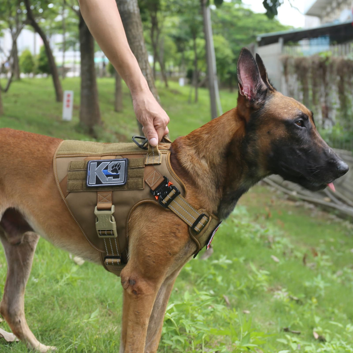 Tactical Dog Harness for Large Dogs (Large (Pack of 1) / Brown)