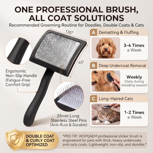 Slicker Brush for Dogs (Black)