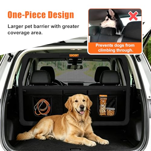 50''x56'' Dog Car Barrier for Back Seat & Cargo Area (Large)