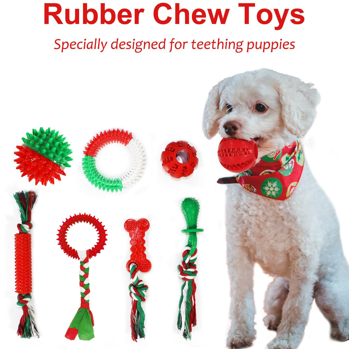 Christmas Dog Toys Bulk 15 Pack (Christmas)