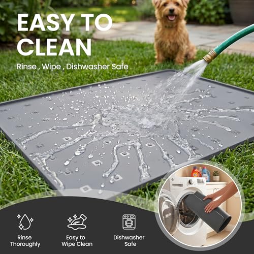 Silicone Pet Feeding Mat (grey / 26*18)