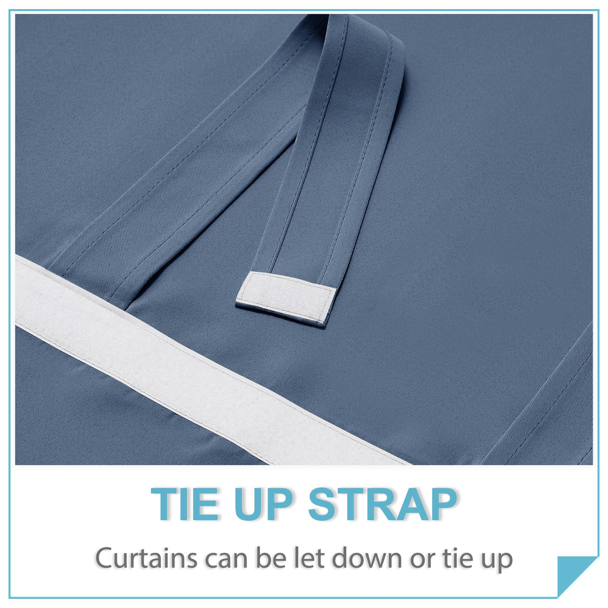 Blackout Door Curtain for Patio Front Tricia French Door Window (Stone Blue / 30"W x 69"L (Pack of 1))